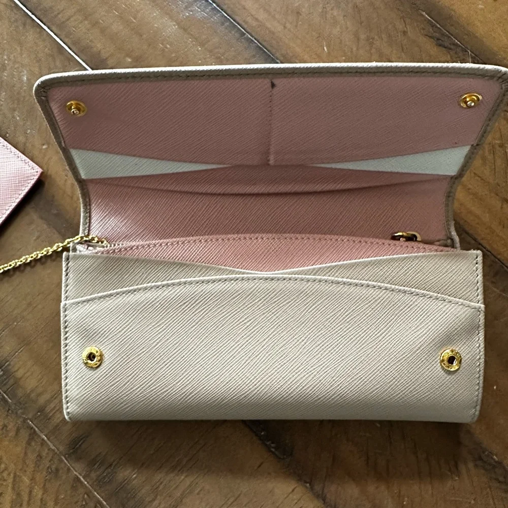 Prada Beige Saffiano Continental Wallet - Picture 6 of 16